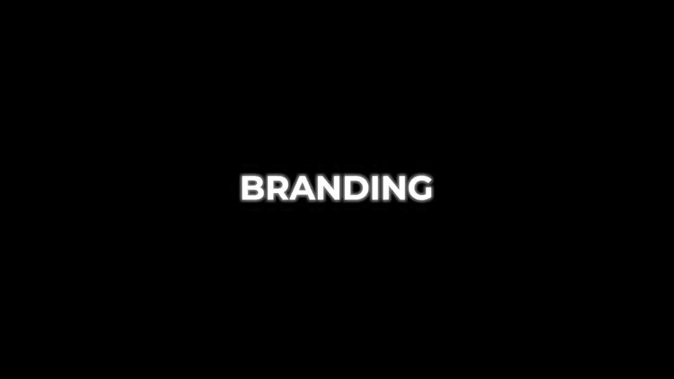 Showreel chapter card reading 'Branding'