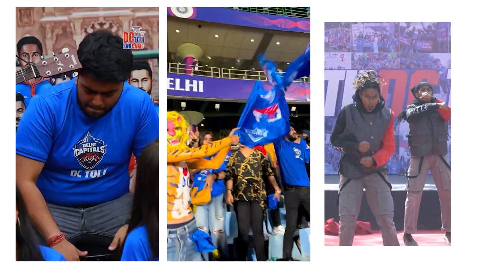 Match-day fans and creatives collaged together